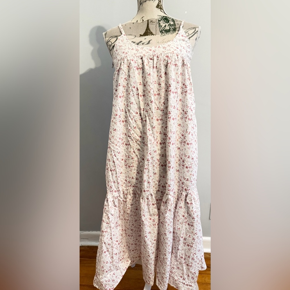 Women's Nightgown Petite Plum Floral Print
